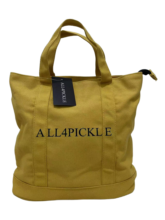 ALL4PICKLE Canvas Tote Bag, Multi-Pocket Hobo Bag