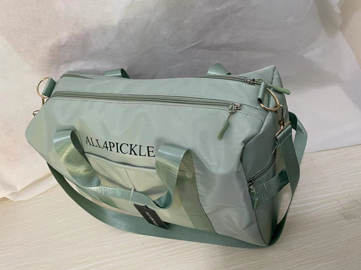 ALL4PICKLE Gym Bag Womens Mens with Shoes Compartment and Wet Pocket