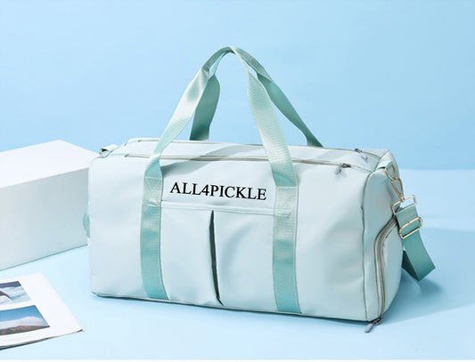 ALL4PICKLE Gym Bag Womens Mens with Shoes Compartment and Wet Pocket