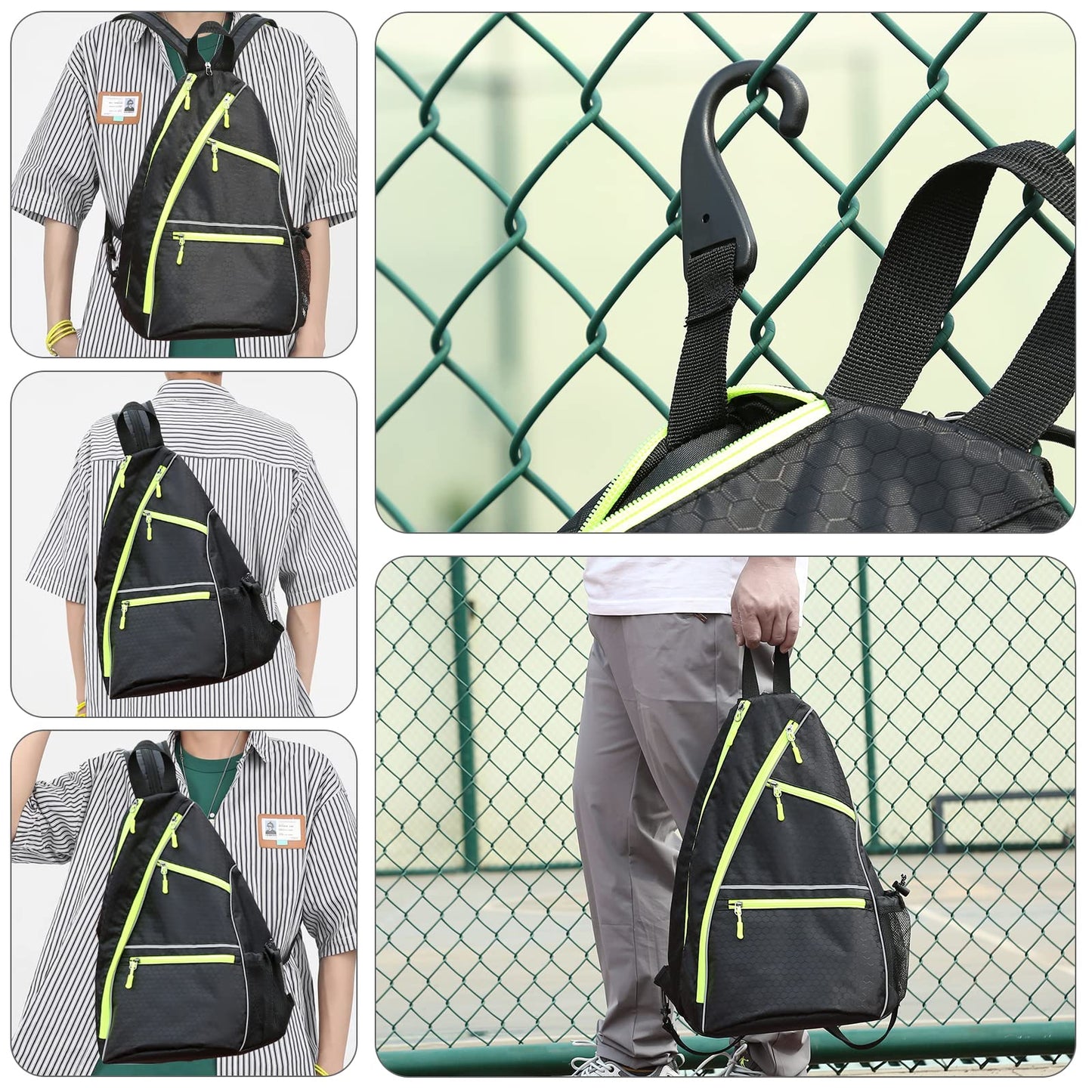 ALL4PICKLE Pickleball Bag Crossbody Sling Bag for Paddle